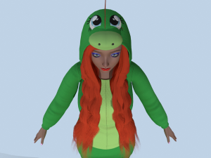 girl kigurumi dragon Modelo 3D