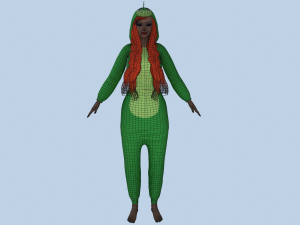 girl kigurumi dragon Modelo 3D