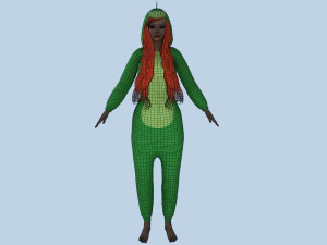 girl kigurumi dragon 3D Model