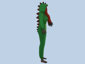 girl kigurumi dragon Modelo 3D