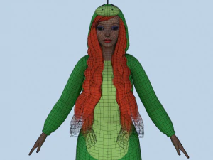 girl kigurumi dragon 3D Model