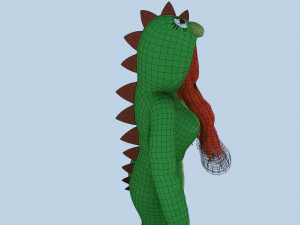 girl kigurumi dragon 3D Model