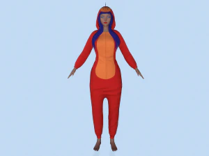 menina drag&atilde;o kigurumi 2 Modelo 3D