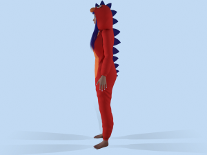 girl kigurumi dragon 2 Modelo 3D