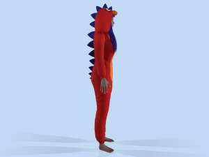 girl kigurumi dragon 2 Modelo 3D