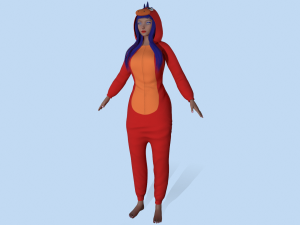girl kigurumi dragon 2 Modelo 3D