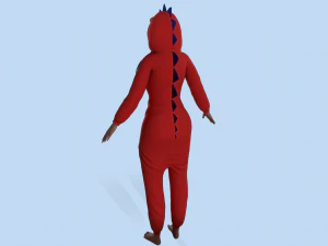 menina drag&atilde;o kigurumi 2 Modelo 3D
