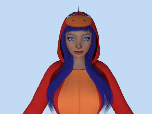 girl kigurumi dragon 2 Modelo 3D