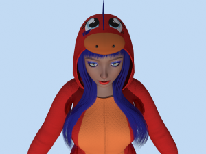 girl kigurumi dragon 2 Modelo 3D