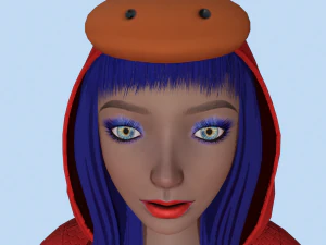 menina drag&atilde;o kigurumi 2 Modelo 3D