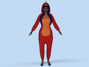 menina drag&atilde;o kigurumi 2 Modelo 3D