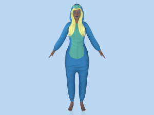 girl kigurumi dragon 3 3D-Modell