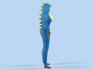 girl kigurumi dragon 3 3D-Modell