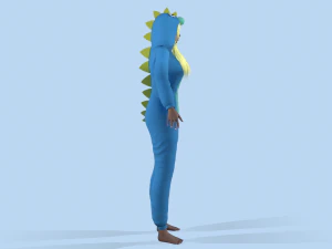 girl kigurumi dragon 3 3D Model