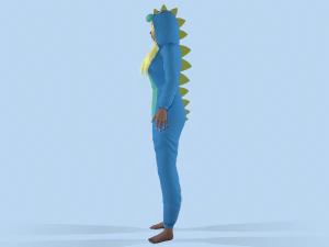 girl kigurumi dragon 3 3D Model