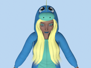 girl kigurumi dragon 3 3D-Modell