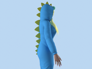 girl kigurumi dragon 3 3D-Modell