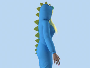girl kigurumi dragon 3 3D Model