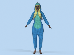 girl kigurumi dragon 3 3D-Modell