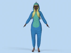 girl kigurumi dragon 3 3D Model