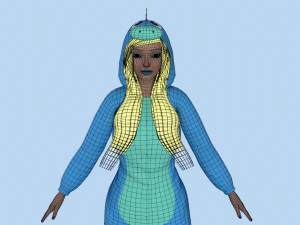 girl kigurumi dragon 3 3D Model