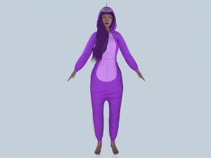 girl kigurumi dragon 4 3D Model
