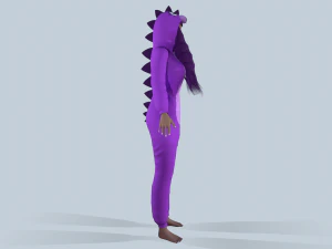 girl kigurumi dragon 4 3D Model
