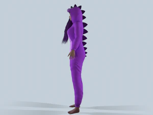 girl kigurumi dragon 4 3D Model