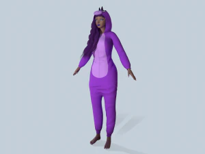 girl kigurumi dragon 4 3D Model