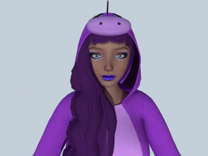 girl kigurumi dragon 4 3D Model