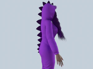 girl kigurumi dragon 4 3D Model
