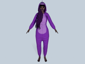 girl kigurumi dragon 4 3D Model