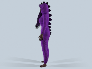 girl kigurumi dragon 4 3D Model