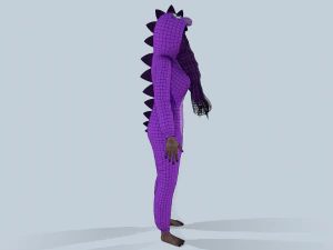 girl kigurumi dragon 4 3D Model