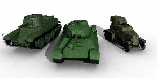 soviet tanks Modelo 3D .c4d .max .obj .3ds .fbx .stl .blend 