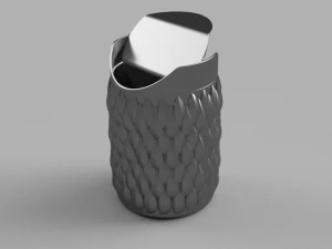 poubelle &eacute;cailleuse seau poubelle mod&egrave;le d'impression 3D Modèle 3D