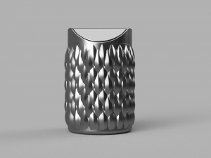scaly trash bin trash bucket 3d print model 3D Model