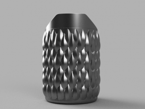 scaly trash bin trash bucket 3d print model 3D Model