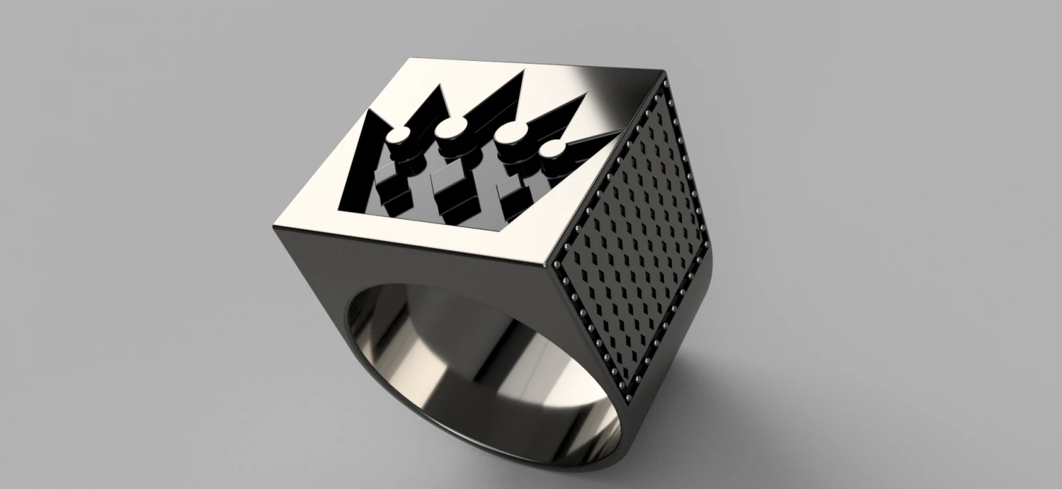 brutal crown ring 3D Model .c4d .max .obj .3ds .fbx .stl .blend 