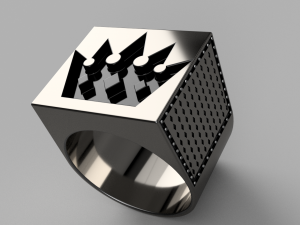 brutal crown ring Modelo 3D