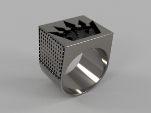 brutal crown ring Modèle 3D