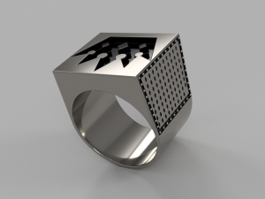 brutal crown ring Modèle 3D