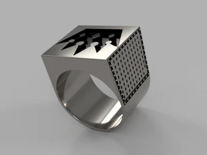 brutal crown ring 3D Model