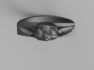 baby yoda ring mandalorian 3D 모델