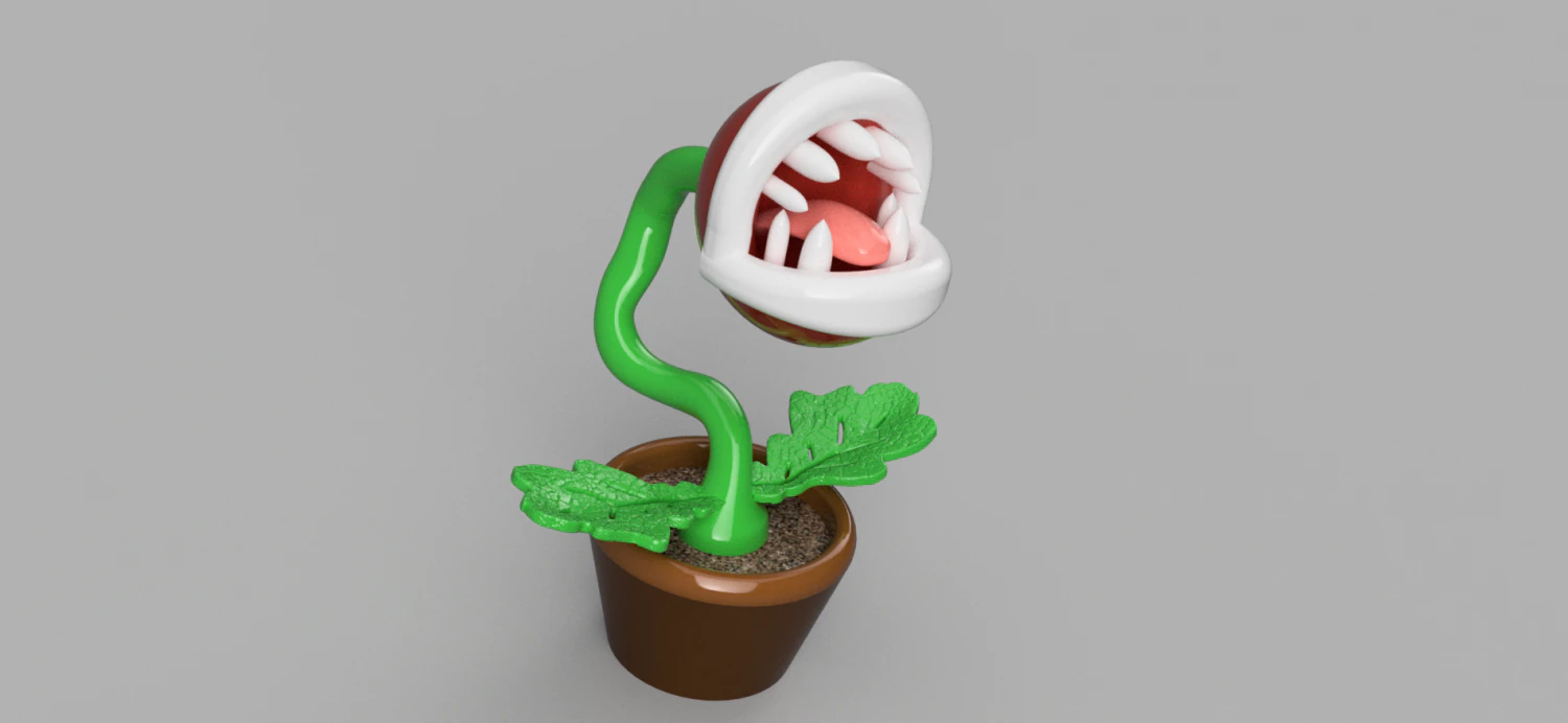 mario cart piranha plant 3D Model .c4d .max .obj .3ds .fbx .stl .blend 