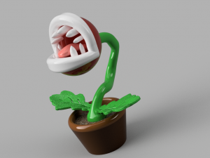 mario cart piranha plant 3D-Modell