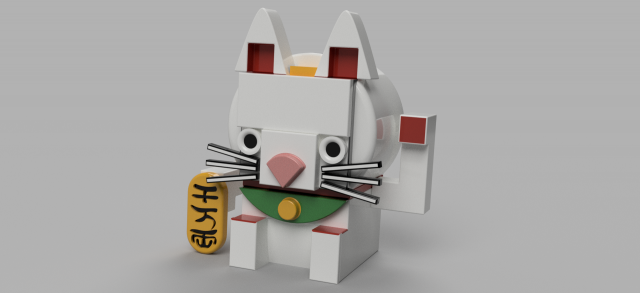 maneki neko or keychain Modelo de impresión 3D .c4d .max .obj .3ds .fbx .stl .blend 