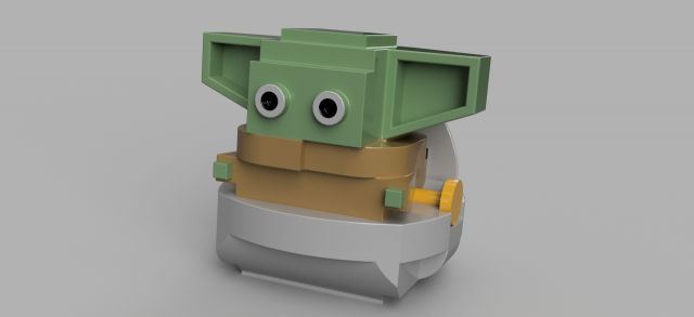 baby yoda or keychain Modelo de impresión 3D .c4d .max .obj .3ds .fbx .stl .blend 