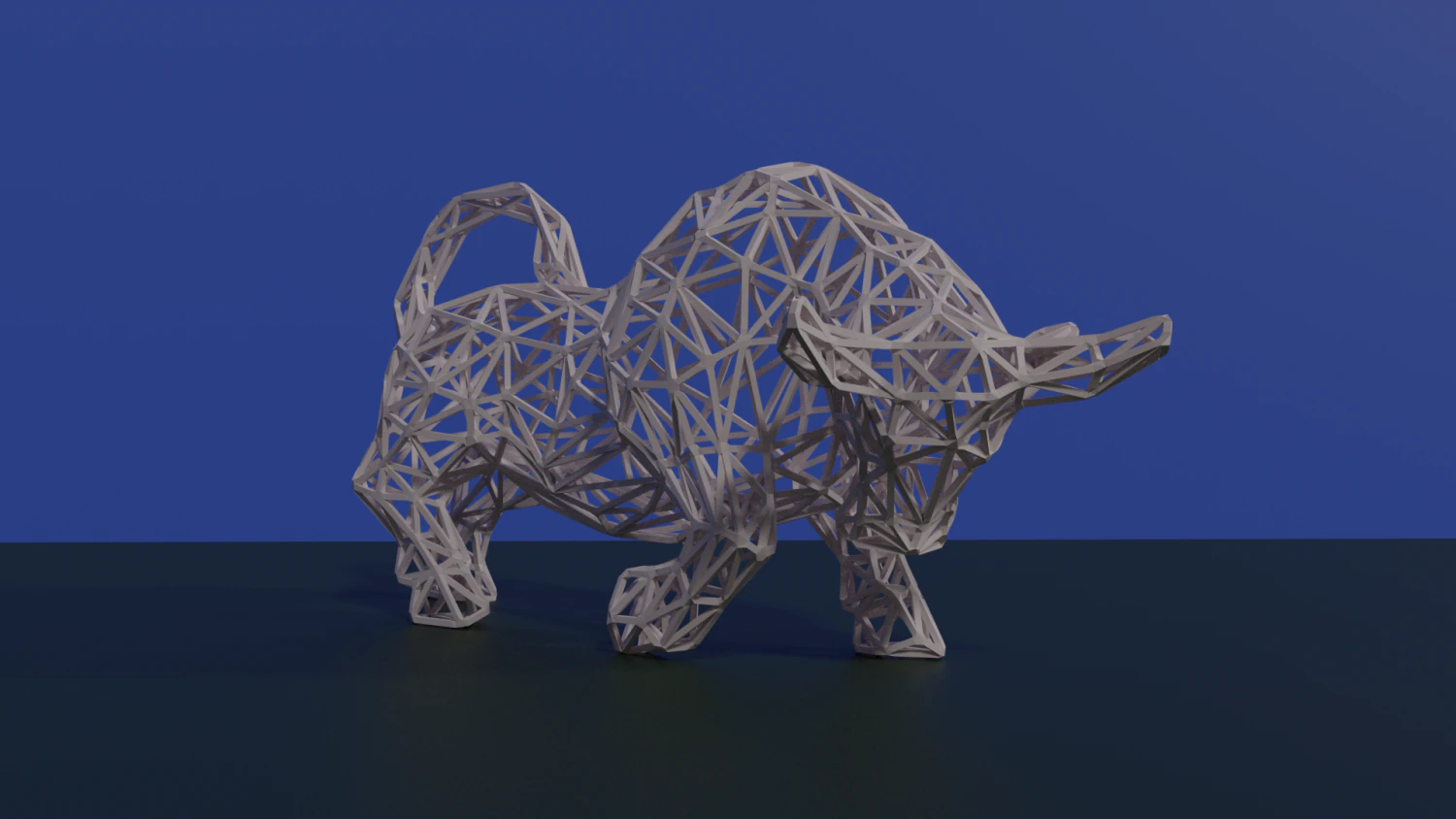 low poly bull 3D Model .c4d .max .obj .3ds .fbx .stl .blend 