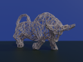 low poly bull 3Dモデル